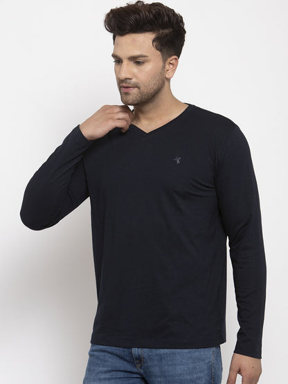 Men's Cotton Solid Button-Down Regular Fit T-Shirt