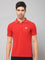 Cantabil Men Red Melange T-Shirt (7132815097995)