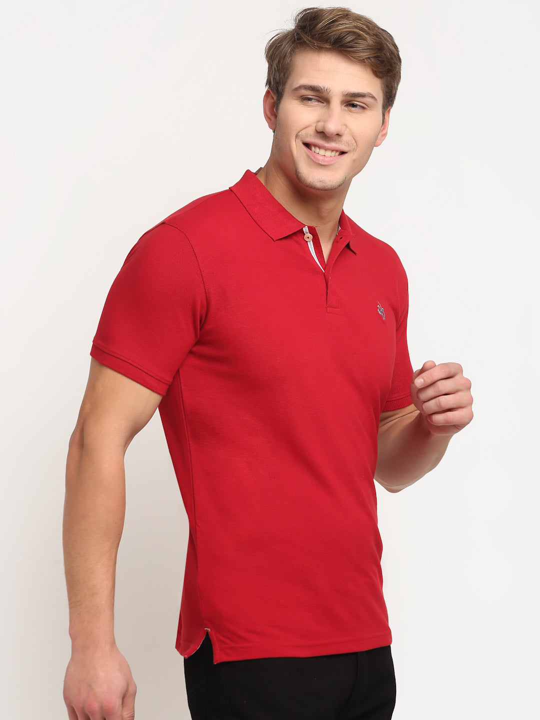 Cantabil Maroon Men's T-Shirt (6751773032587)