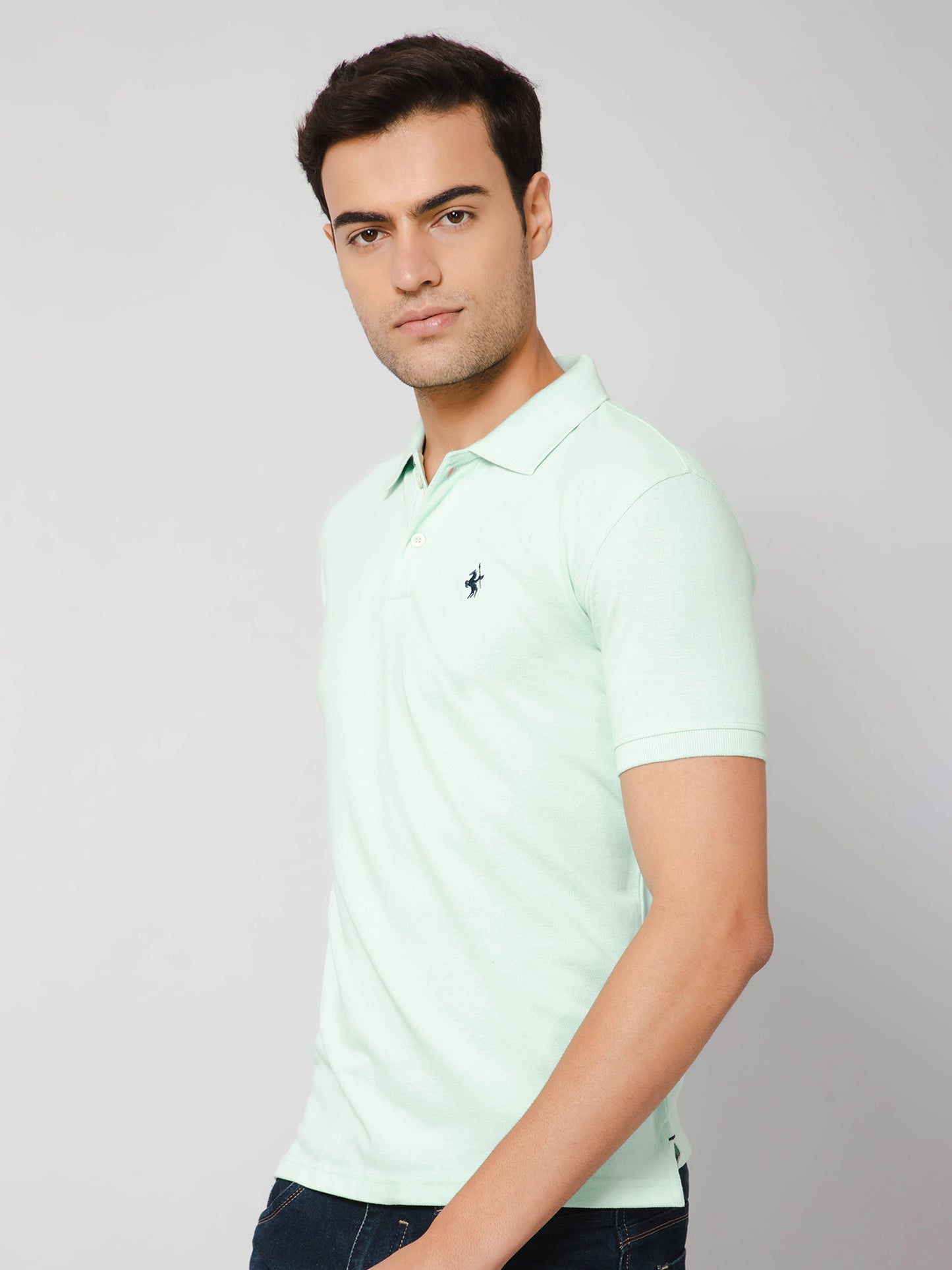 Cantabil Men Light Green T-Shirt (7114323624075)