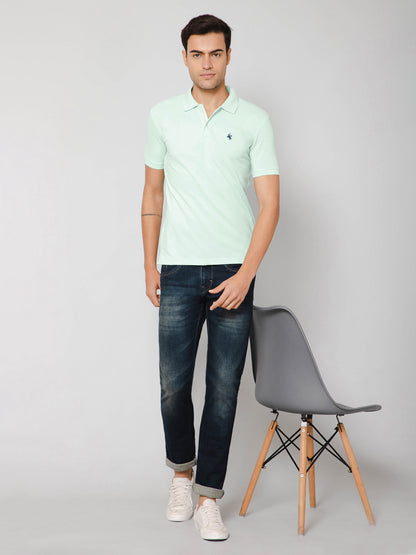 Cantabil Men Light Green T-Shirt (7114323624075)