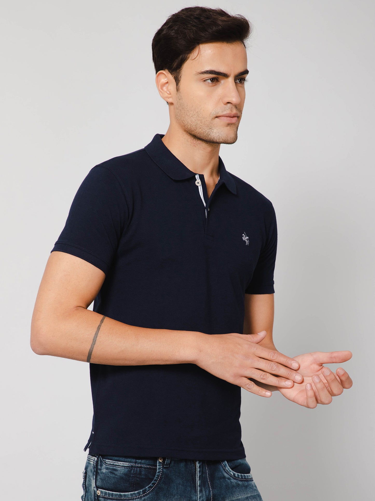 Cantabil Men Navy T-Shirt (7114324377739)