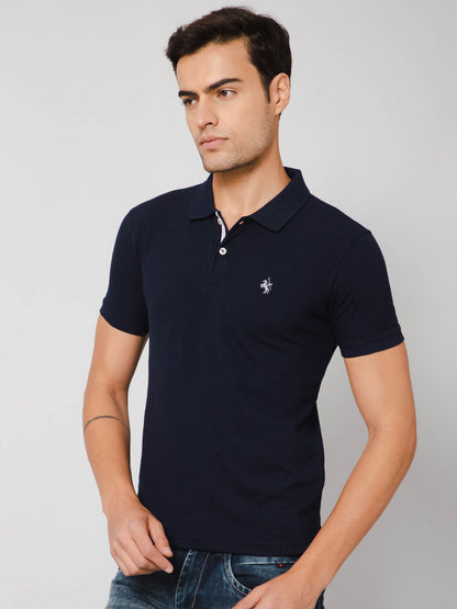 Cantabil Men Navy T-Shirt (7114324377739)