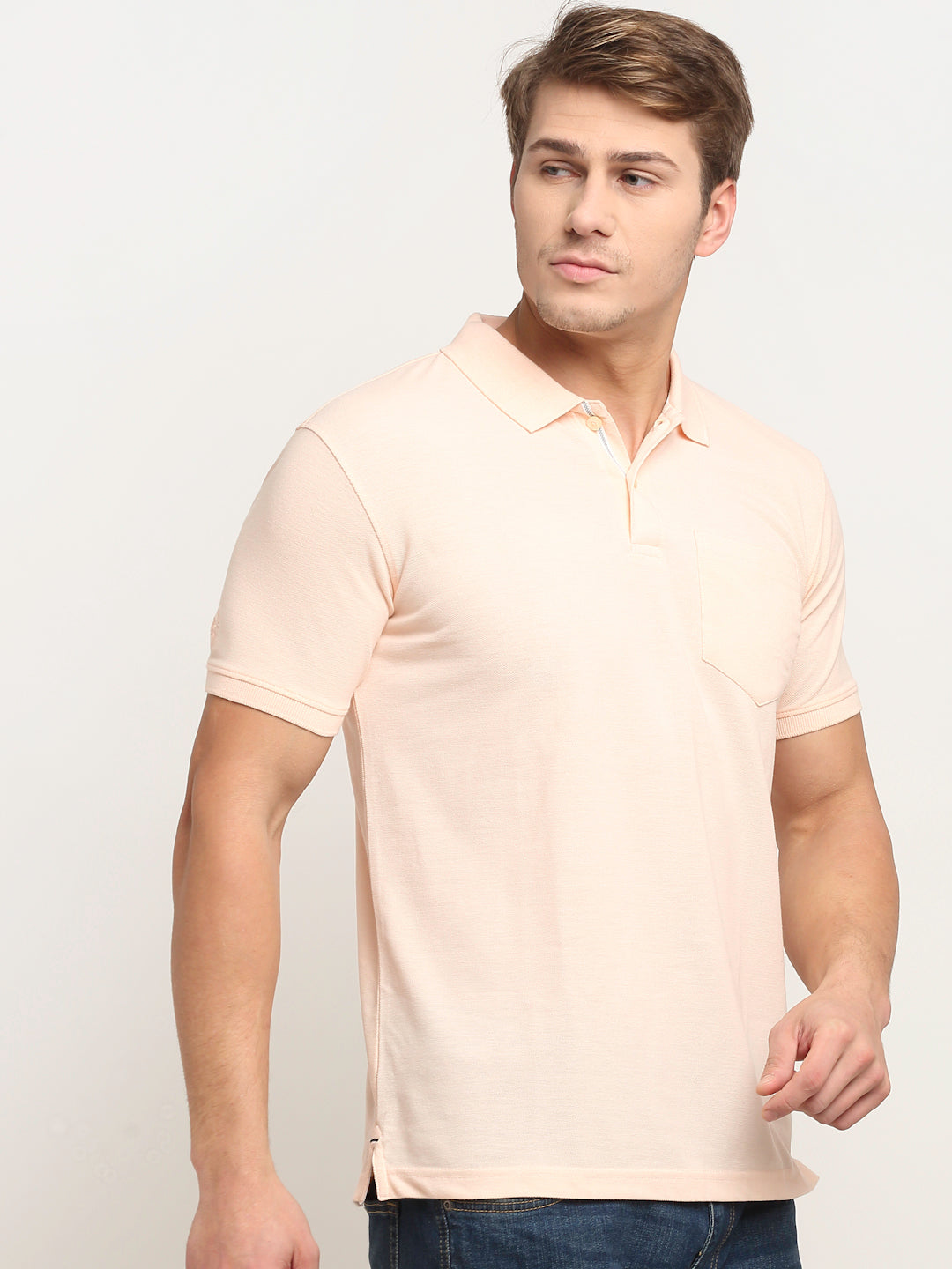 Cantabil Peach Men's T-Shirt (6751778504843)