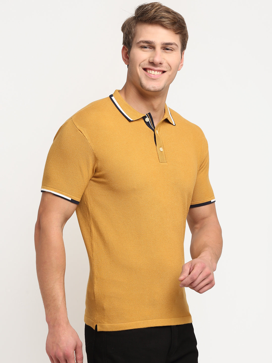 Cantabil Mustard Men's T-Shirt (6751784140939)