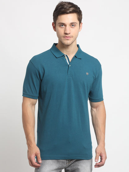 Men's Regular Fit Solid Half Sleeve Casual T-Shirt