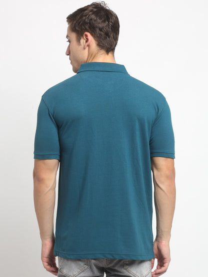 Men's Regular Fit Solid Half Sleeve Casual T-Shirt