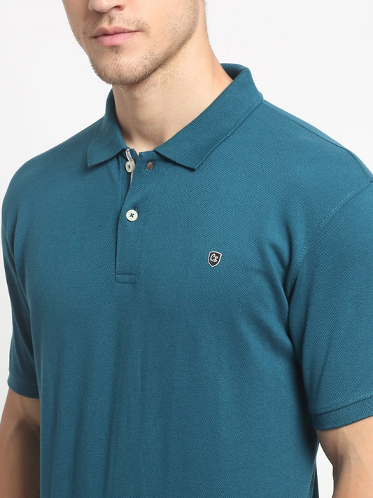 Men's Regular Fit Solid Half Sleeve Casual T-Shirt