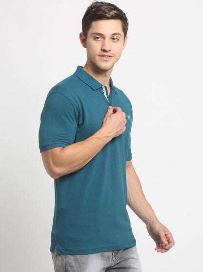 Men's Regular Fit Solid Half Sleeve Casual T-Shirt