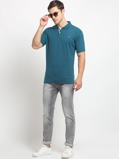 Men's Regular Fit Solid Half Sleeve Casual T-Shirt