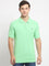 Cantabil Men Light Green Casual Polo Neck T-Shirt (7149019562123)