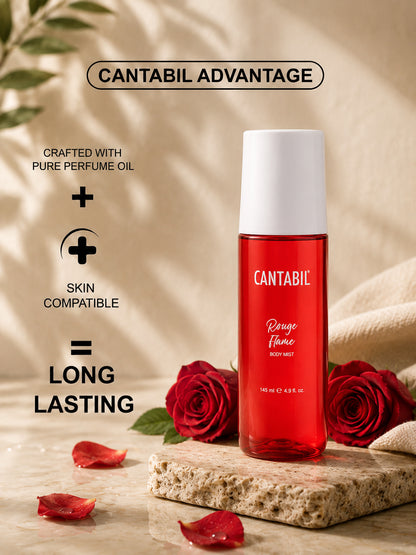 Cantabil Unisex Rouge Flame Long Lasting Body Mist 145ml