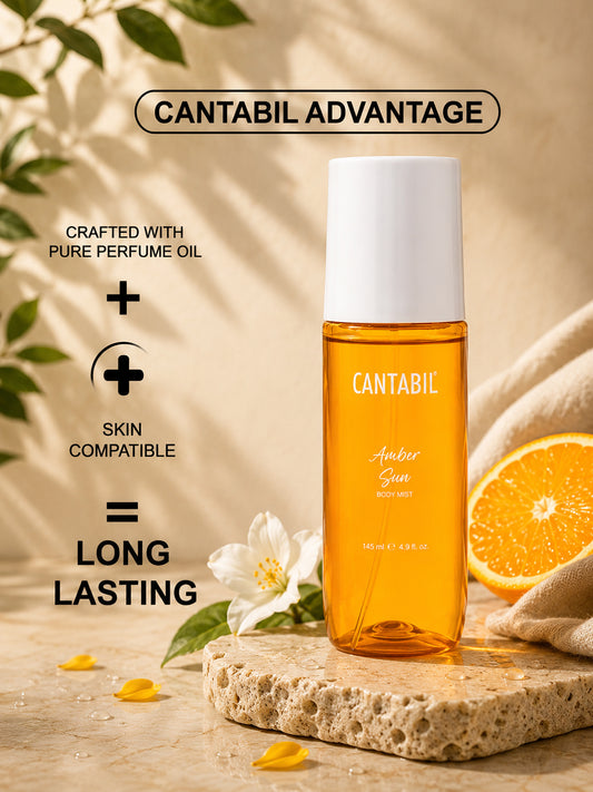 Cantabil Unisex Amber Sun Long Lasting Body Mist 145ml