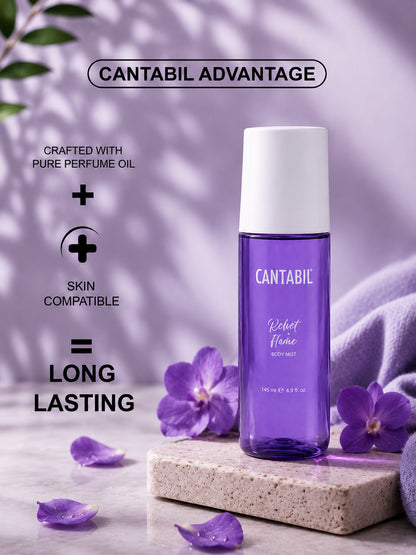 Cantabil Unisex Velvet Noir Long Lasting Body Mist 145ml