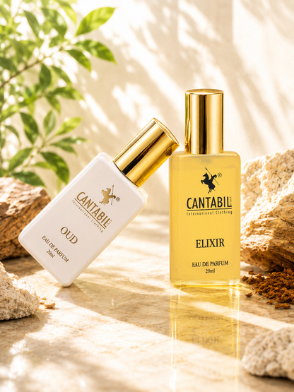 Luxury Long Lasting Elixir & Oud Perfume for Men & Women | 2x20ml with Cinnamon, Lavender & Sandalwood | Eau De Parfum