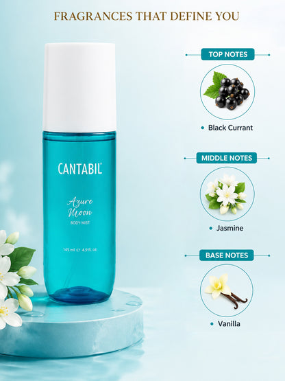 Cantabil Unisex Azure Moon Long Lasting Body Mist 145ml