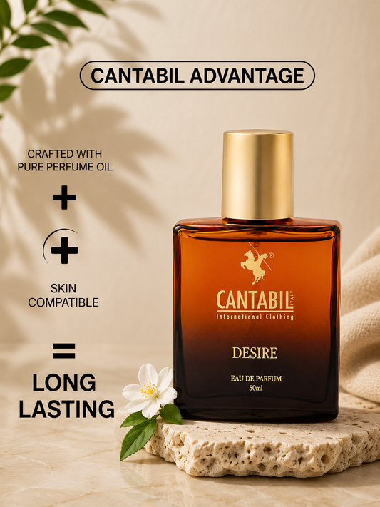 Luxury Long Lasting Desire Perfume for Men & Women | 50ml with Jasmine & Musk | Eau De Parfum