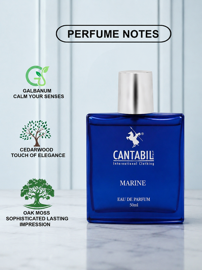 Luxury Unisex Long Lasting Marine Perfume | 50ml With Galbanum, Cedarwood, Oakmoss | Eau De Parfum