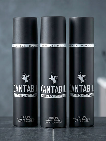 Midnight Date Unisex Deodorant Body Spray - (450ml Pack of 3)