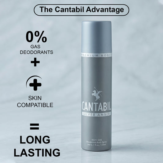 Silver Amber Unisex Deodorant Body Sprays (450ml Pack of 3)