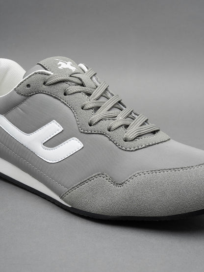 Men’s Grey Striped Casual Sneakers