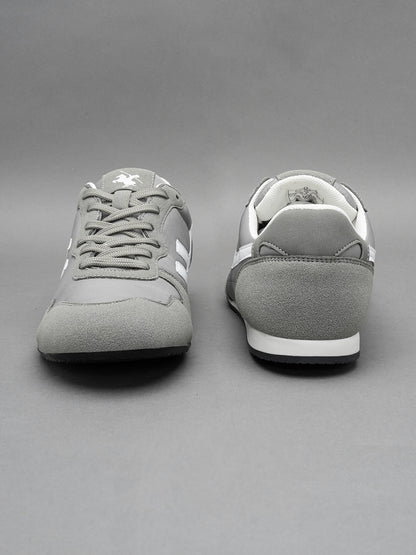 Men’s Grey Striped Casual Sneakers