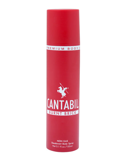 Cantabil Unisex Burnt Brick Deodorant Spray Pack of 3 | 450ml