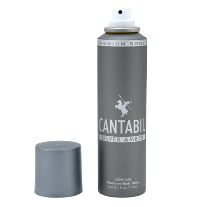 Silver Amber Unisex Deodorant Body Sprays (450ml Pack of 3)