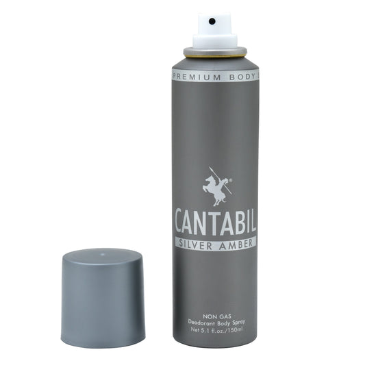Silver Amber Unisex Deodorant Body Sprays (450ml Pack of 3)