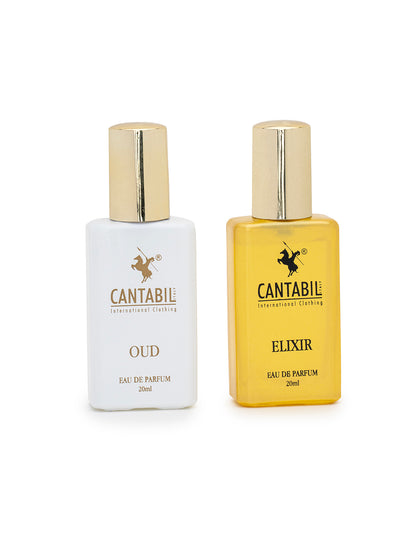 Luxury Long Lasting Elixir & Oud Perfume for Men & Women | 2x20ml with Cinnamon, Lavender & Sandalwood | Eau De Parfum