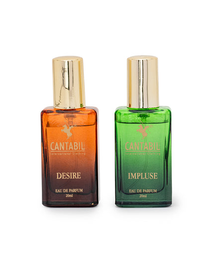 Luxury Long Lasting Impulse & Desire Perfume for Men & Women | 2x20ml with Mango, Lavender & Oak Moss | Eau De Parfum