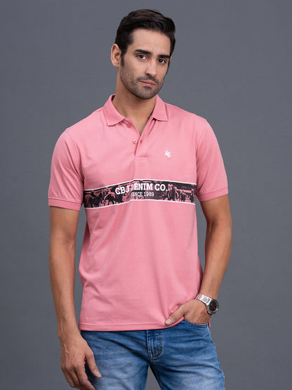 Men's Navy Regular Fit Typography Half Sleeve Casual T-Shirt