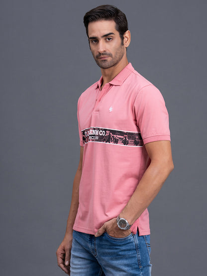 Men's Navy Regular Fit Typography Half Sleeve Casual T-Shirt