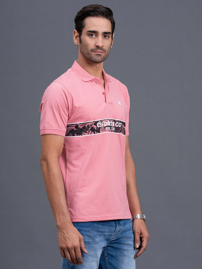 Men's Navy Regular Fit Typography Half Sleeve Casual T-Shirt