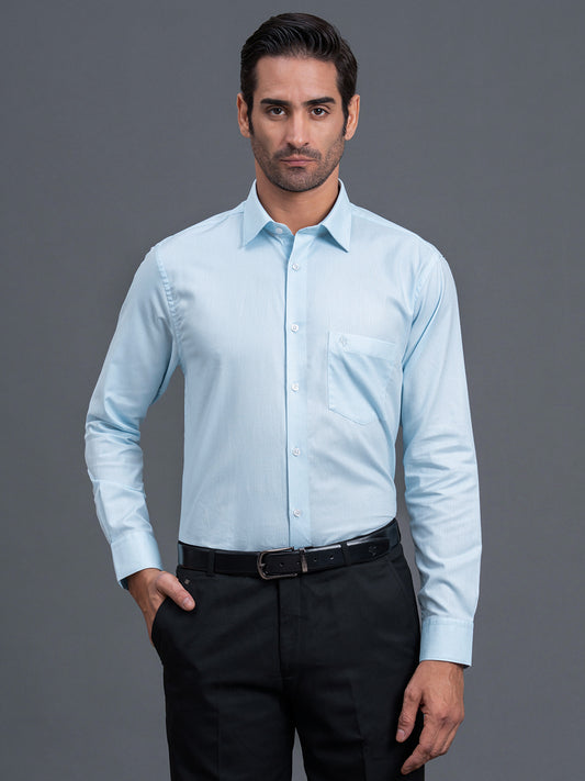 Men's Aqua Self Design Slim Fit Full Sleeve Casual Shirt