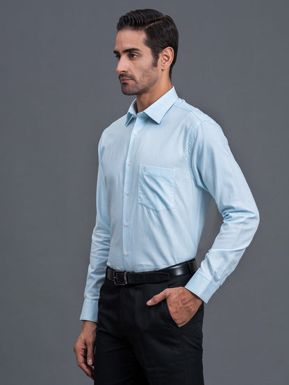 Men's Aqua Self Design Slim Fit Full Sleeve Casual Shirt
