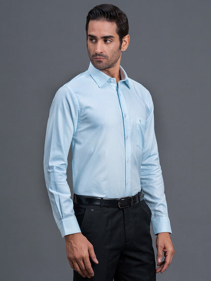 Men's Aqua Self Design Slim Fit Full Sleeve Casual Shirt