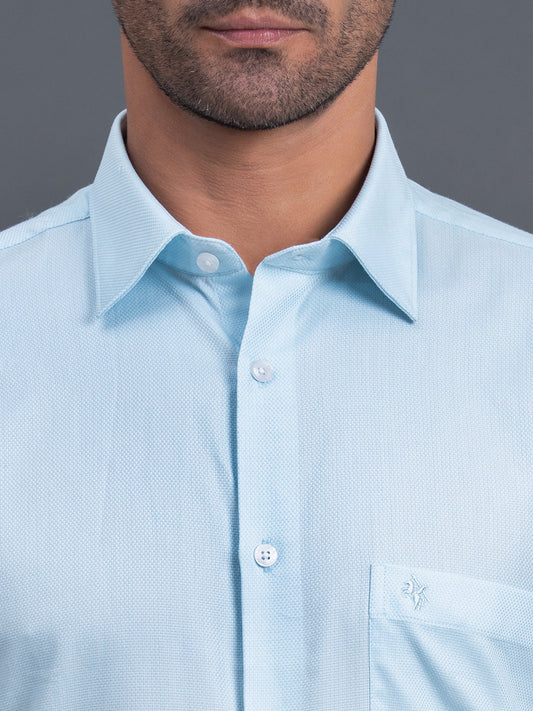 Men's Aqua Self Design Slim Fit Full Sleeve Casual Shirt