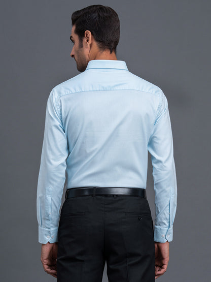 Men's Aqua Self Design Slim Fit Full Sleeve Casual Shirt