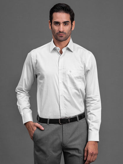 Men's Grey Printed Slim Fit Full Sleeve Casual Shirt