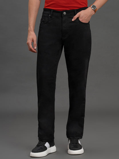 Men's Black Slim Fit Casual Denim Jeans