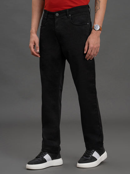 Men's Black Slim Fit Casual Denim Jeans