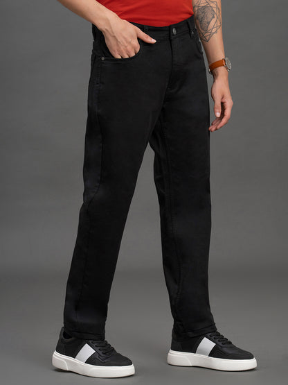 Men's Black Slim Fit Casual Denim Jeans