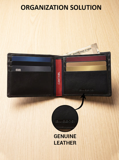 Men Black Bifold Wallet