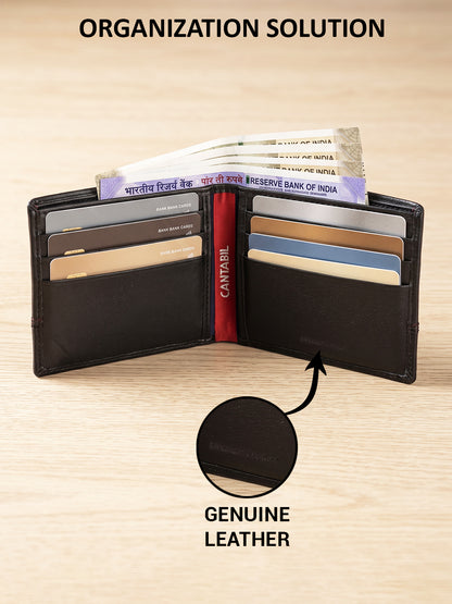 Men Black Bifold Wallet