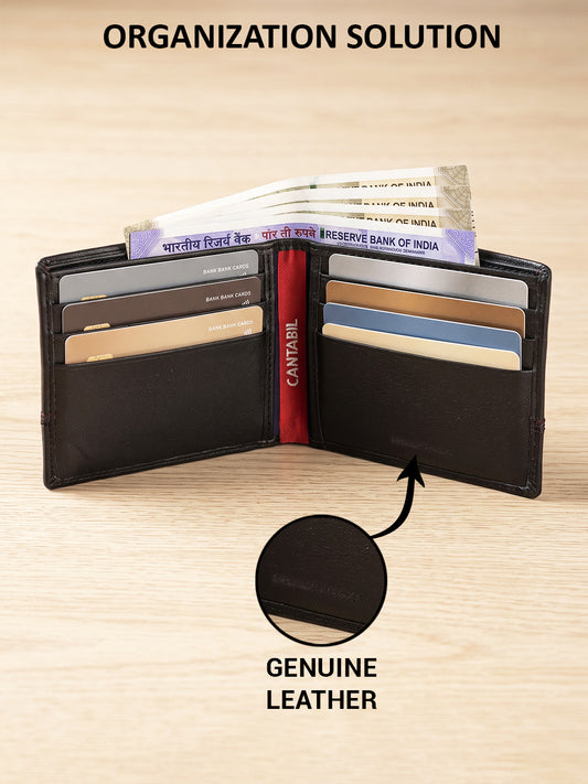 Men Black Bifold Wallet