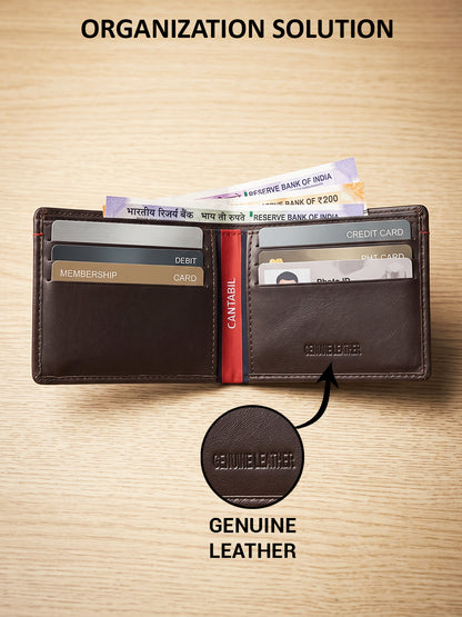 Men Brown Bifold Wallet