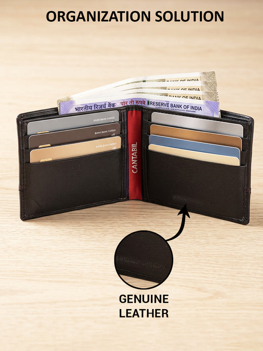Men Brown Bifold Wallet