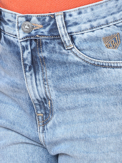 Casual Denim for Girls | Breathable & Soft with Color Fastness Regular Fit Cotton Blend Fabric Button Closure Solid Pattern