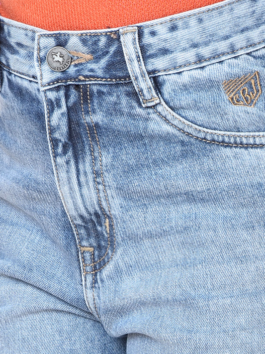 Casual Denim for Girls | Breathable & Soft with Color Fastness Regular Fit Cotton Blend Fabric Button Closure Solid Pattern